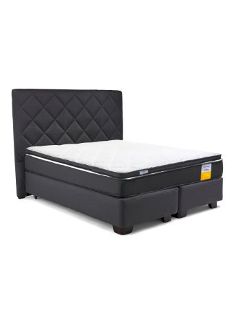 Cama Americana Funcional 2 Plazas + Respaldo Capitoné + Topper
