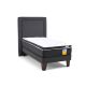 Cama Europea Funcional 1.5 Plaza + Respaldo + Topper