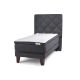 Cama Europea Hybrida + Respaldo Capitoné Premium  1 Plaza Plus