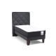 Cama Europea Duo Pocket + Respaldo Capitoné 1.5 Plaza Plus