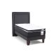 Cama Europea Duo Pocket + Topper + Respaldo 1 Plaza Plus