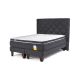 Cama Europea Eurotop + Topper + Respaldo Capitoné  2 Plazas