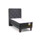 Cama Europea Funcional 1 Plaza Plus + Respaldo Capitoné
