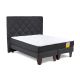 Cama Europea Funcional 2 Plazas  Plus + Respaldo Capitoné