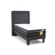 Cama Europea Funcional 1.5 Plaza Plus + Respaldo + Topper