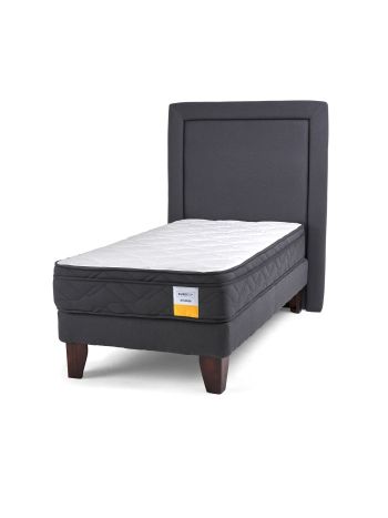 Cama Europea Eurotop + Respaldo 1 Plaza