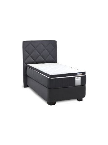 Cama Americana Duo Pocket Topper + Respaldo Capitoné 1 Plaza Plus