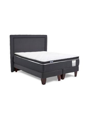 Cama Europea Duo Pocket + Topper + Respaldo Super King